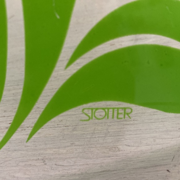 Vintage Acrylic Lucite Floral Nature Leaves Tray with Handles. Stotters 1980’s - Picture 2 of 11